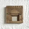 Temple Mirror Frames – Wooden Wall Decor (Brown, Green & Purple Mix) | Handcrafted Decorative Mirror Frames