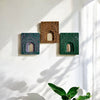 Traditional Rustic Carved Wood Wall Mirror Frames (Set of 3) | Ethnic Home Decor