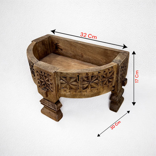Wooden Carved Décor Chakki