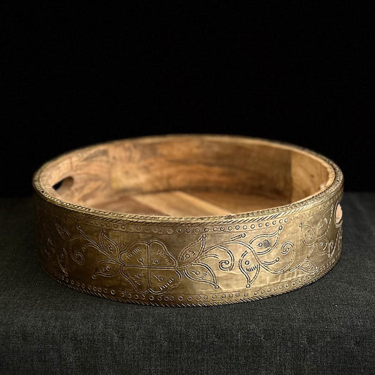 Mango Wood Round Serving Tray