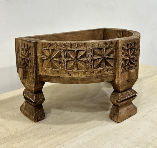 Wooden Carved Décor Chakki