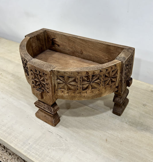 Wooden Carved Décor Chakki