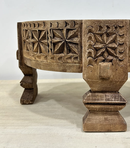 Wooden Carved Décor Chakki