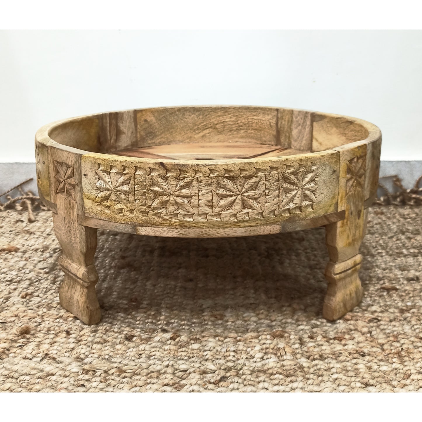 wooden décor chakki table / grinder coffee table