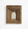 Temple Mirror Frames – Wooden Wall Decor (Brown, Green & Purple Mix) | Handcrafted Decorative Mirror Frames