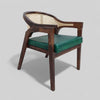 Solid Sheesham Wood Accent Dining Arm Chair For Home Walnut Finish.