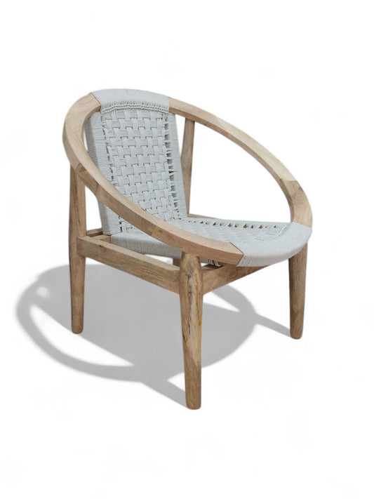 Solid Mango Wood Armrest Chair