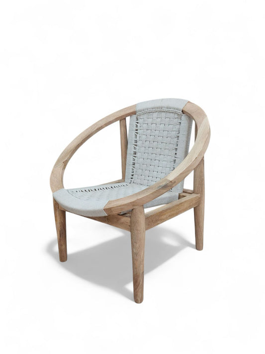 Solid Mango Wood Armrest Chair