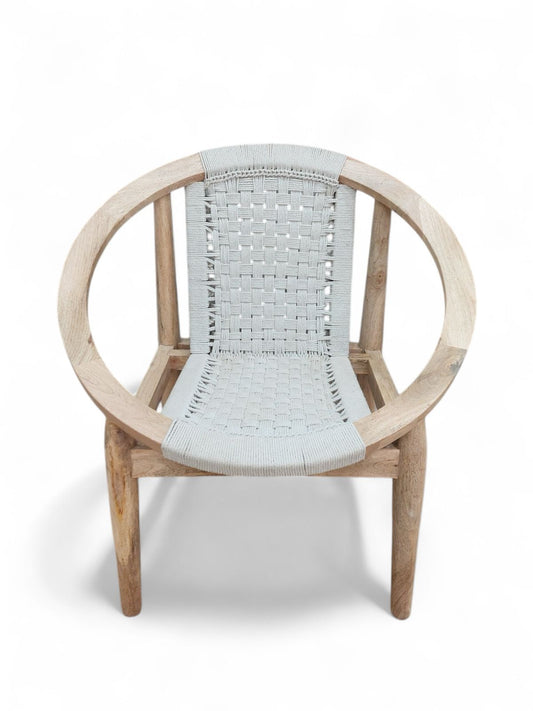 Solid Mango Wood Armrest Chair