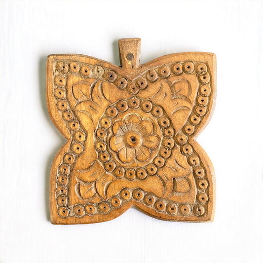 Wooden Hand Carved Spice Box