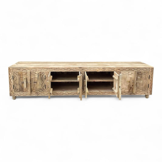 Solid Mango Wood Carved Side Board