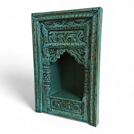 Hand Carved Wall Decor Wood Jarokha Wall Shelf