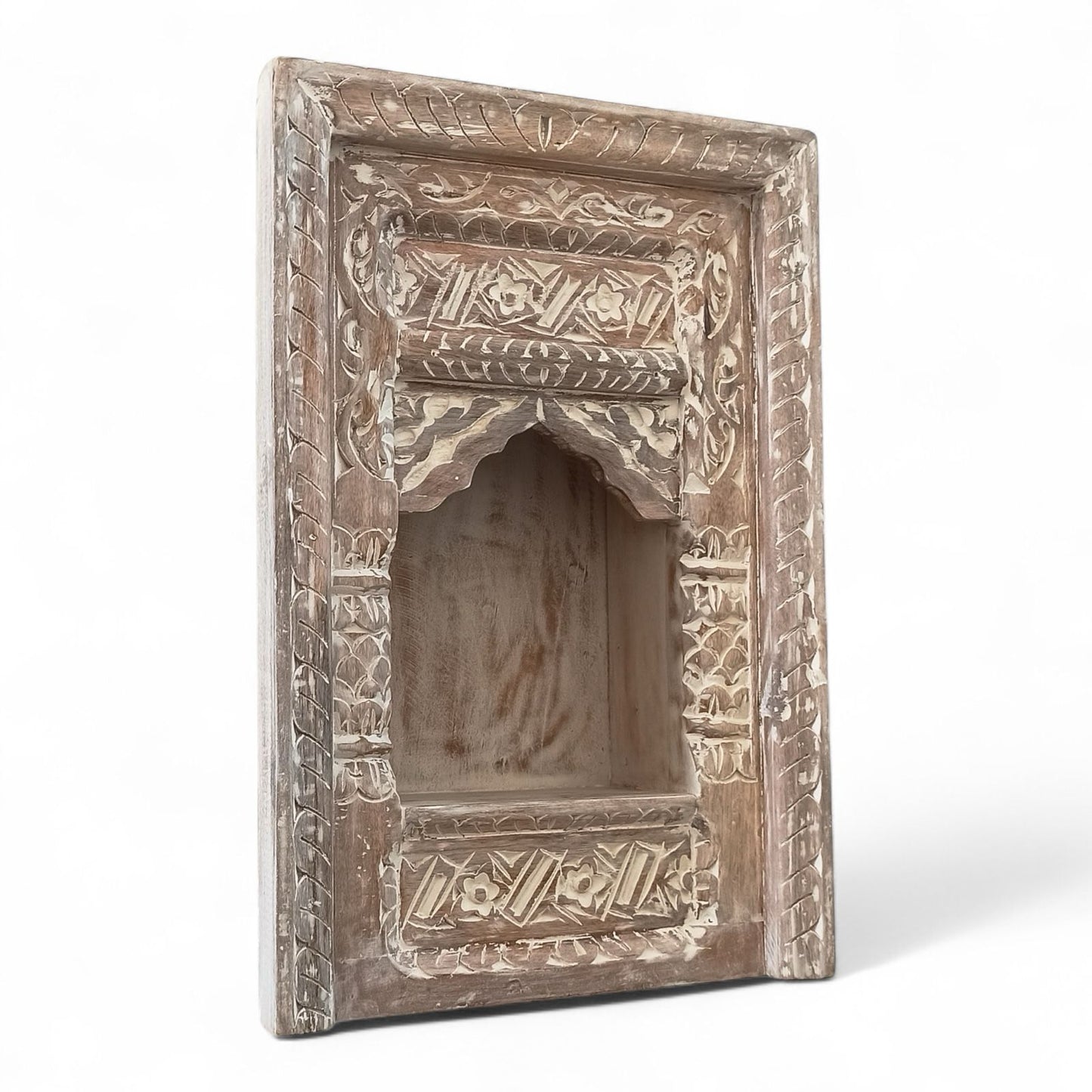 hand carved wall decor wood jarokha wall shelf