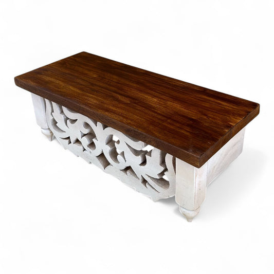 Mango Wood Handcrafted Wall Shelf