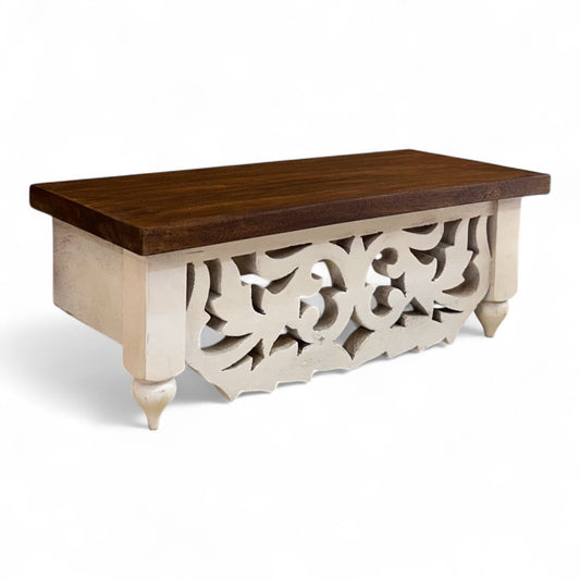 Mango Wood Handcrafted Wall Shelf