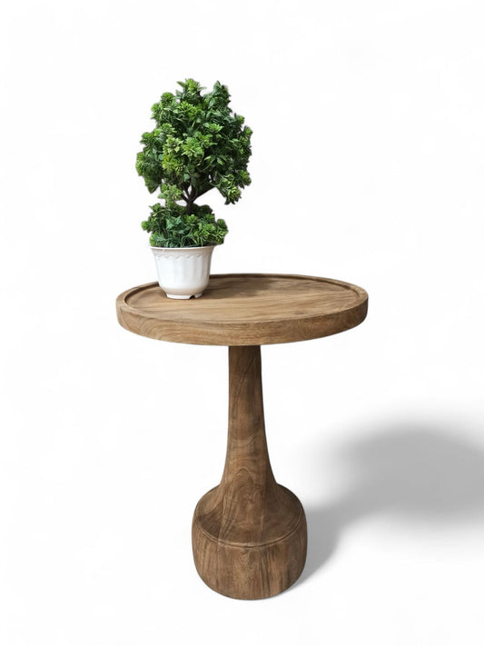 Solid Mango Wood Round Top Coffee Table