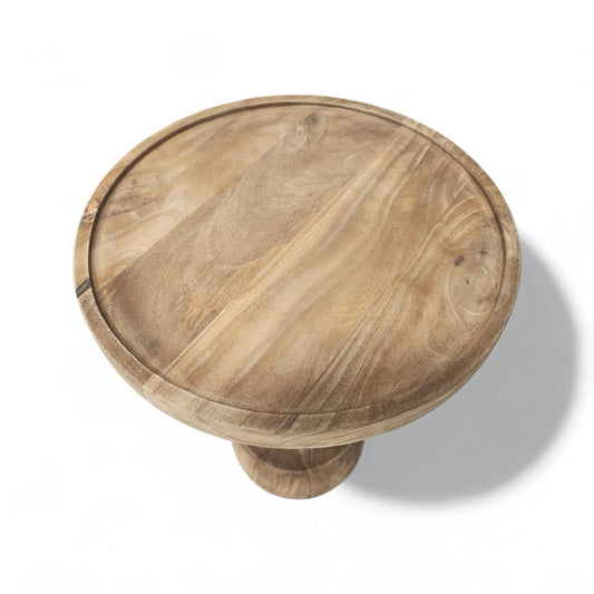 Solid Mango Wood Round Top Coffee Table