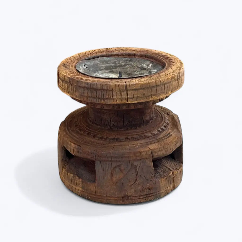 vintage seeder candle holder