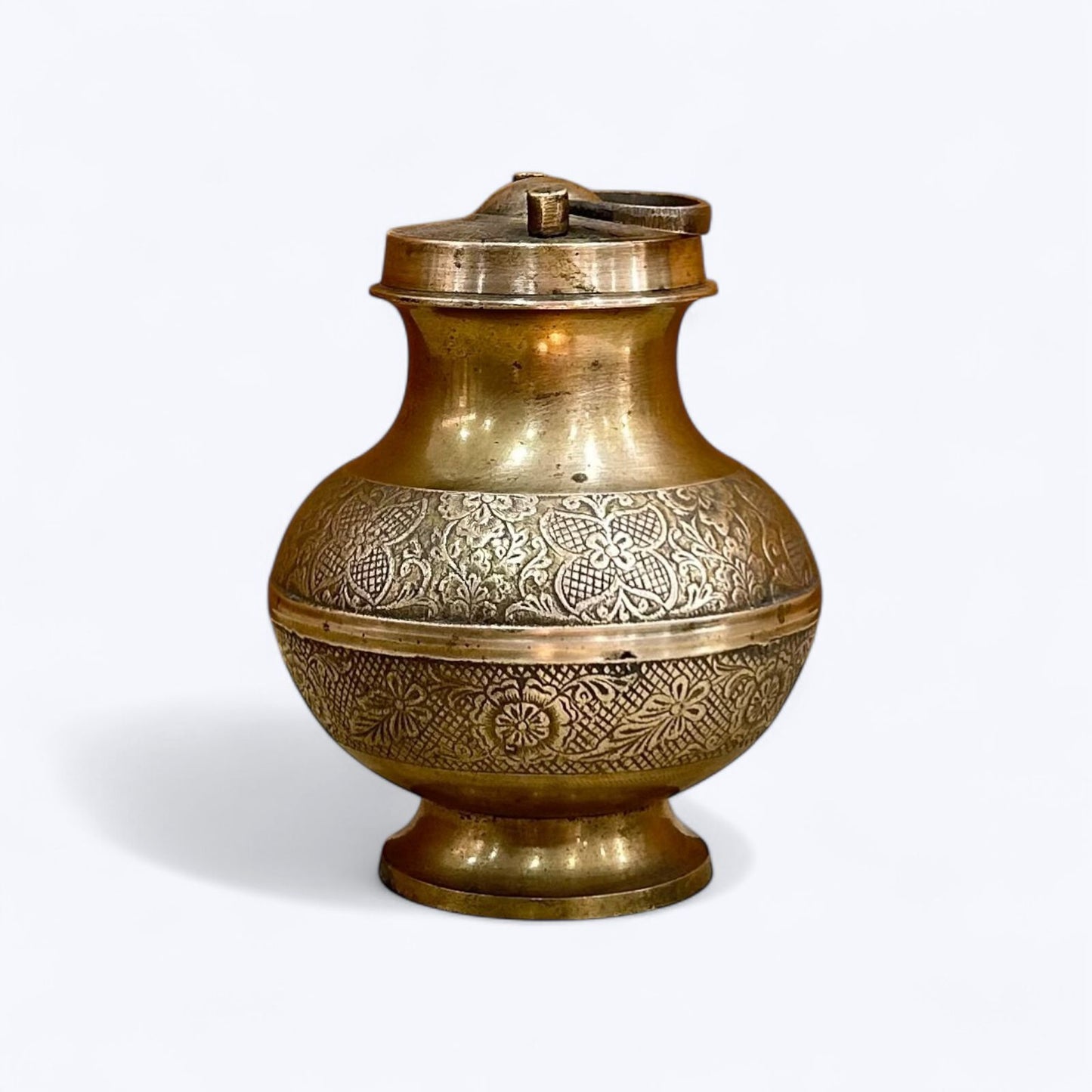 antique brass holy water pot kamandal