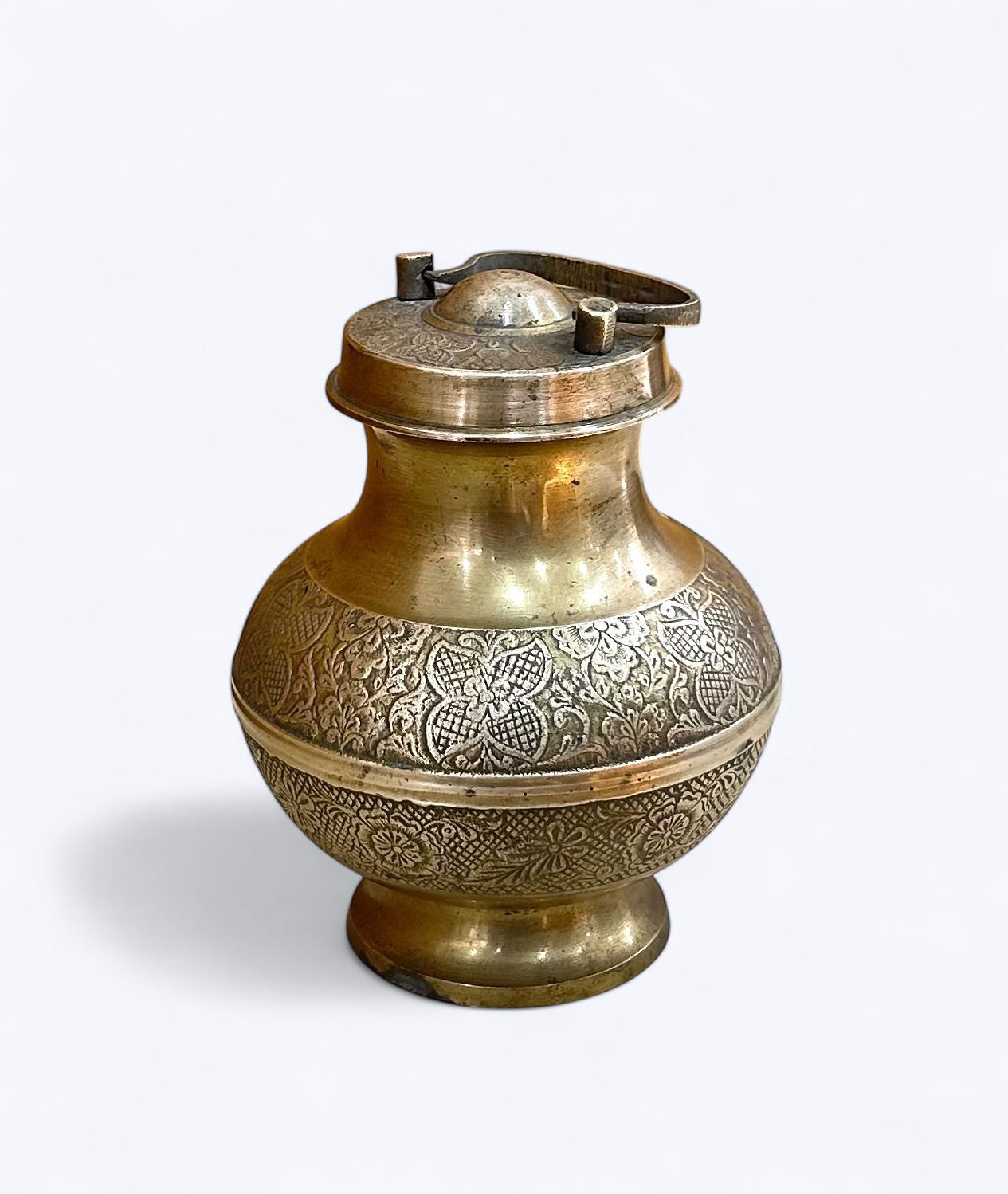 antique brass holy water pot kamandal