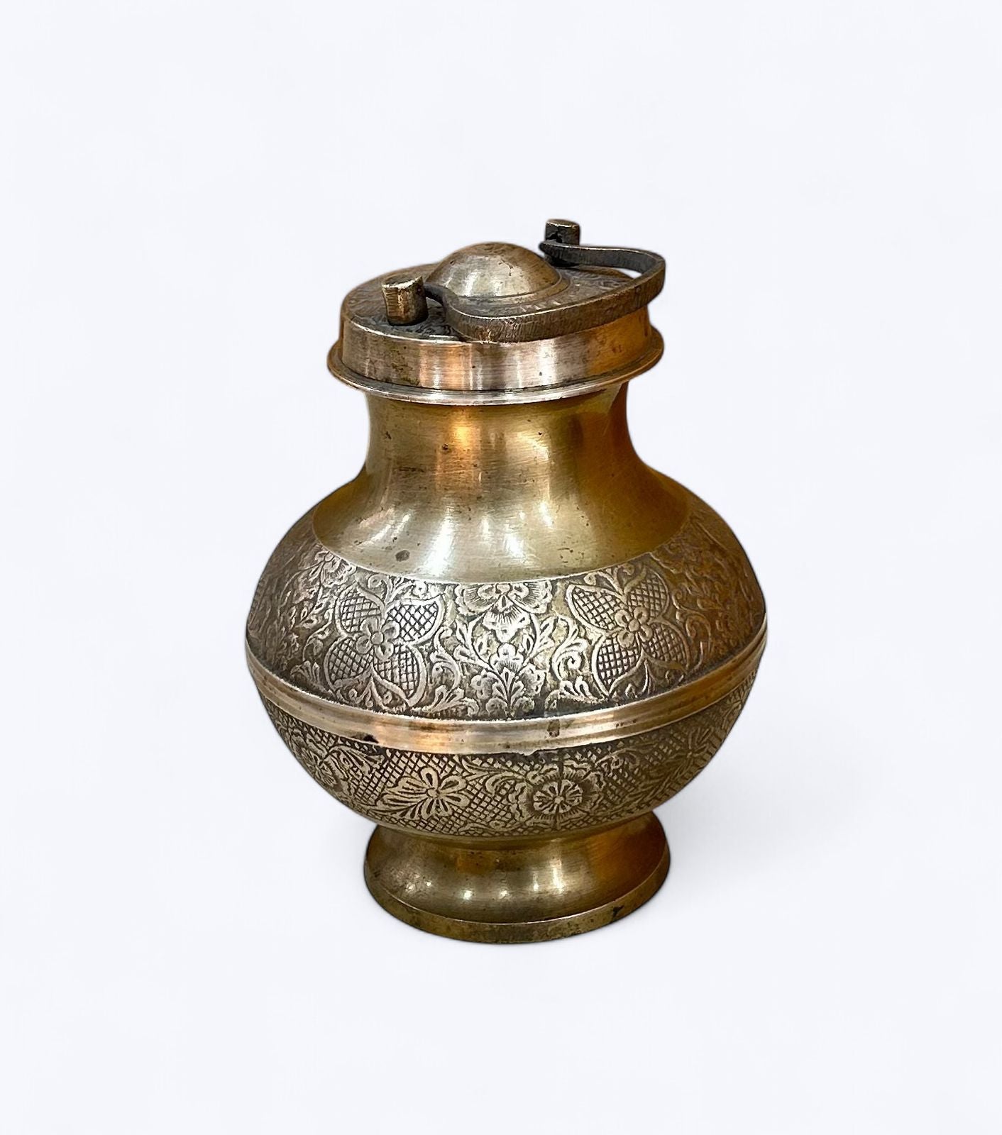 antique brass holy water pot kamandal