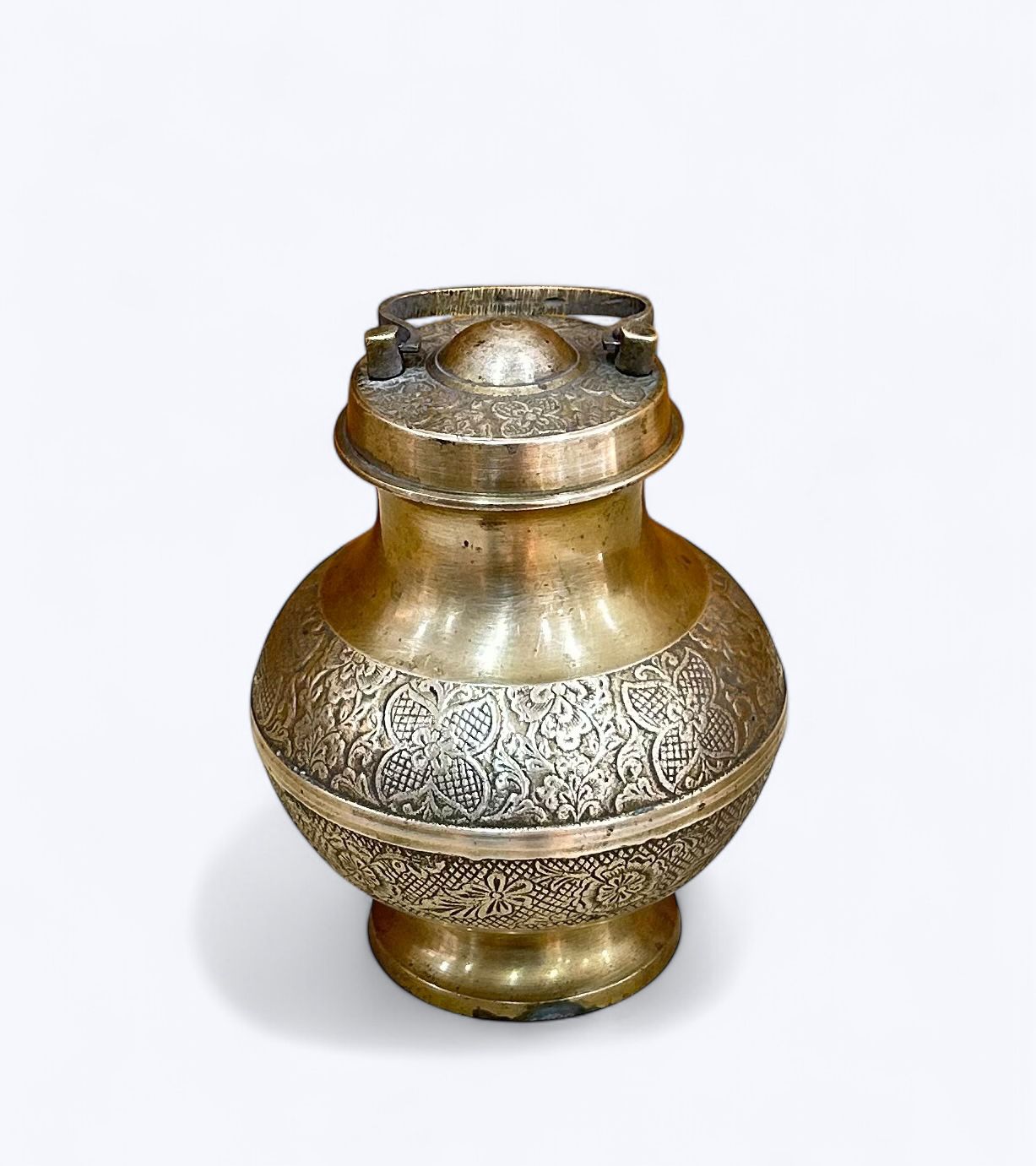 antique brass holy water pot kamandal