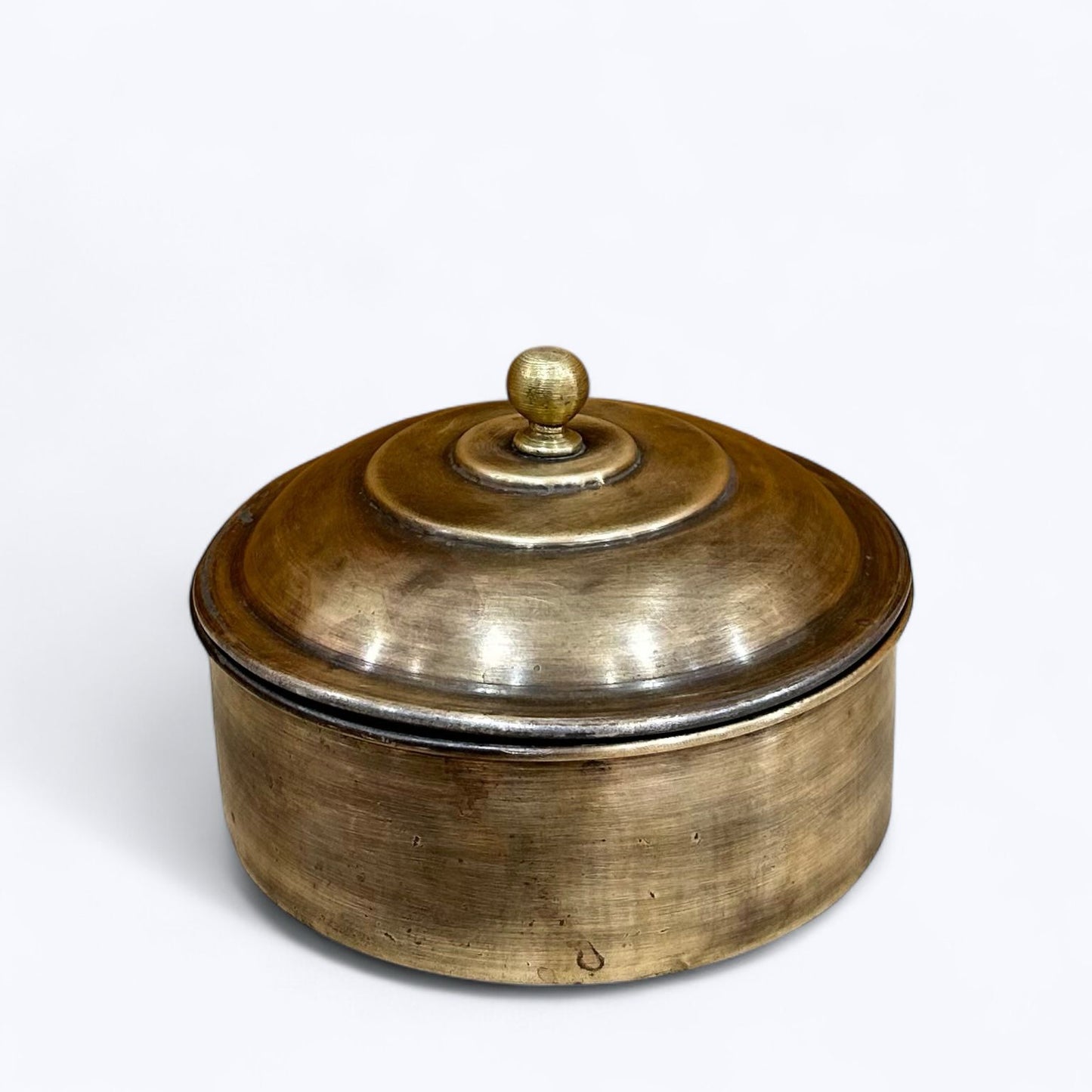 vintage brass chapati box