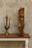 Handcrafted Wooden Bracket with Elephant Carving | Natural Wood Wall Decor |