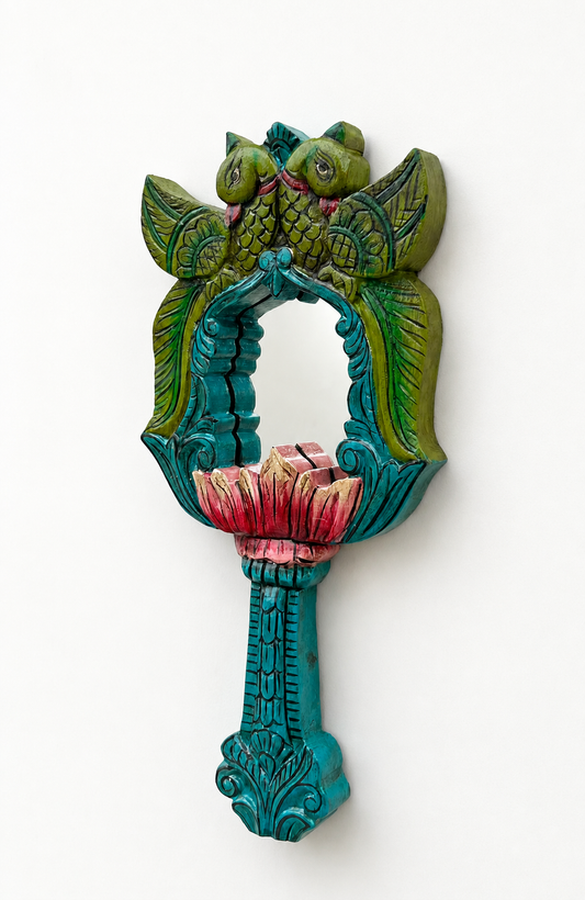 Kipidi Hand-Carved Wooden Mirror Frame