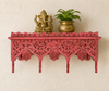 Hand-Carved Mango Wood Wall Shelf