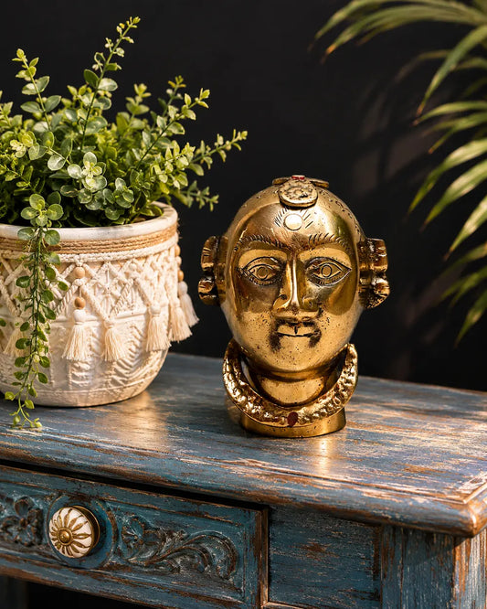 Handcrafted Brass Gouri Idol | Traditional Indian Brass Goddess Sculpture | Vintage Home Decor & Spiritual Accent