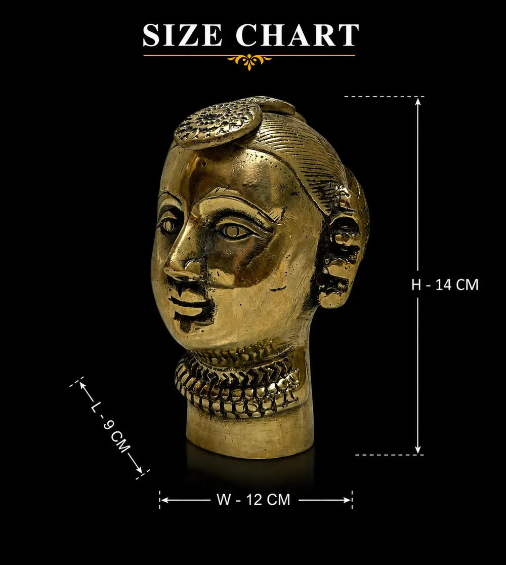 handcrafted brass gouri idol statue