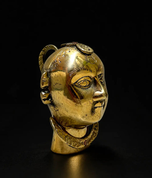 Handcrafted Brass Gouri Idol | Traditional Indian Brass Goddess Sculpture | Vintage Home Decor & Spiritual Accent