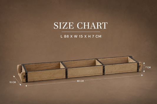 Rustic Reclaimed Wood Tray – Bleached Finish Decorative Organizer Tray