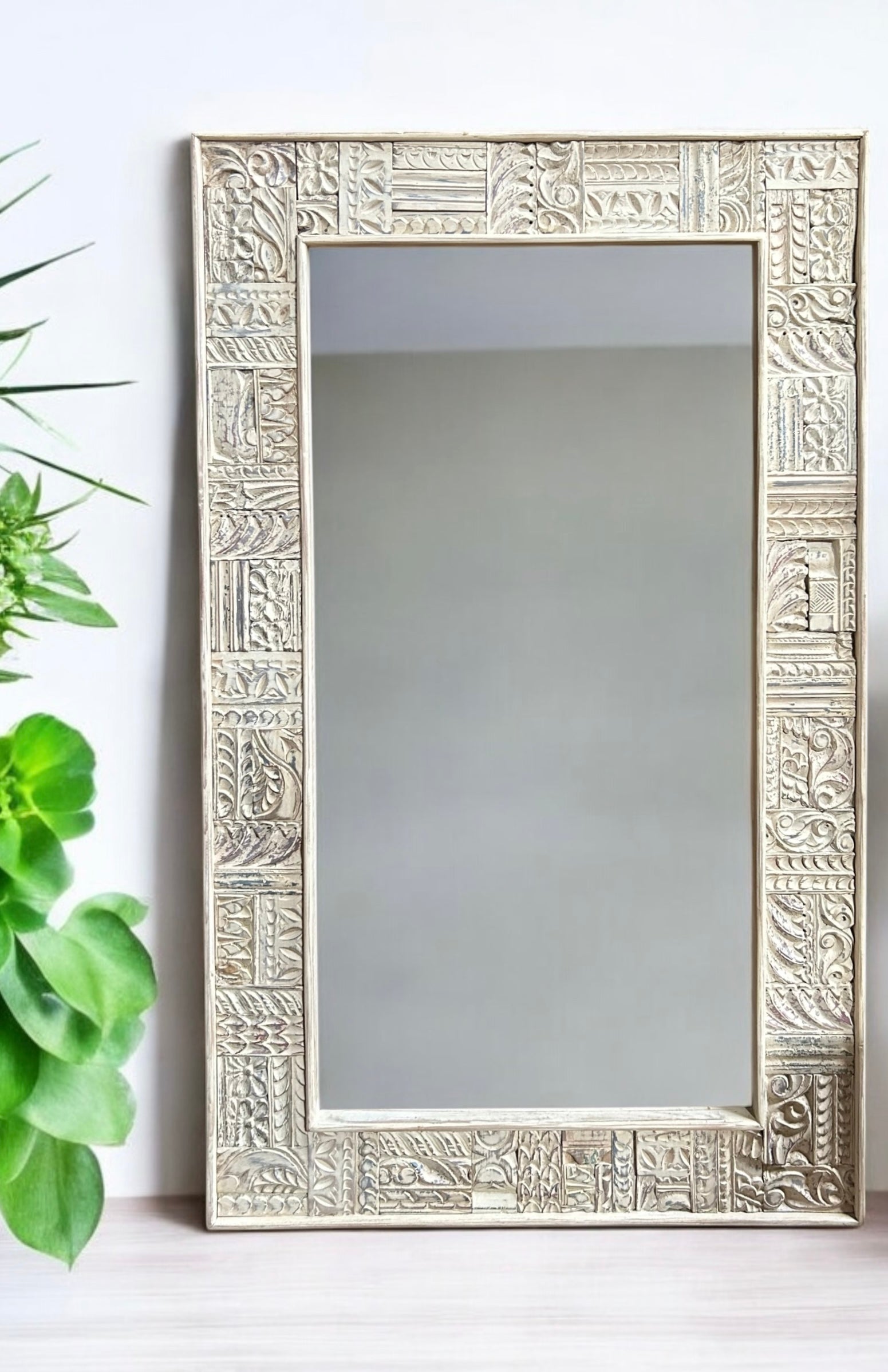 Vintage Mirror Frame Rectangular Shape – The Blue Cottage