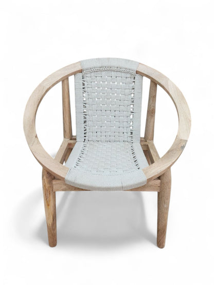 Solid Mango Wood Armrest Chair