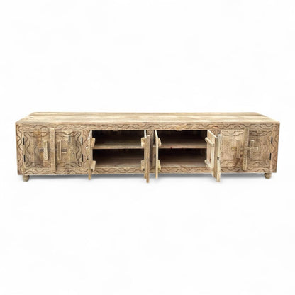 Solid Mango Wood Carved Side Board