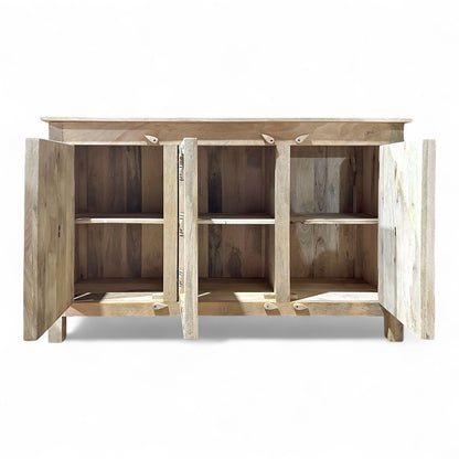 Solid Mango Wood Side Board 3 Doors