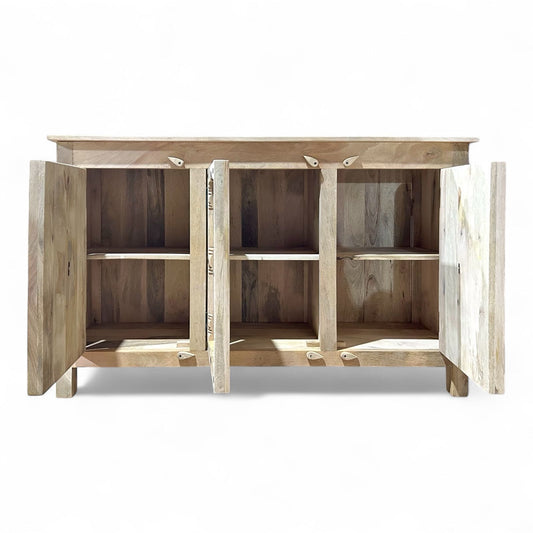 Solid Mango Wood Side Board 3 Doors