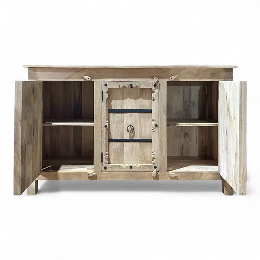 Solid Mango Wood Side Board 3 Doors
