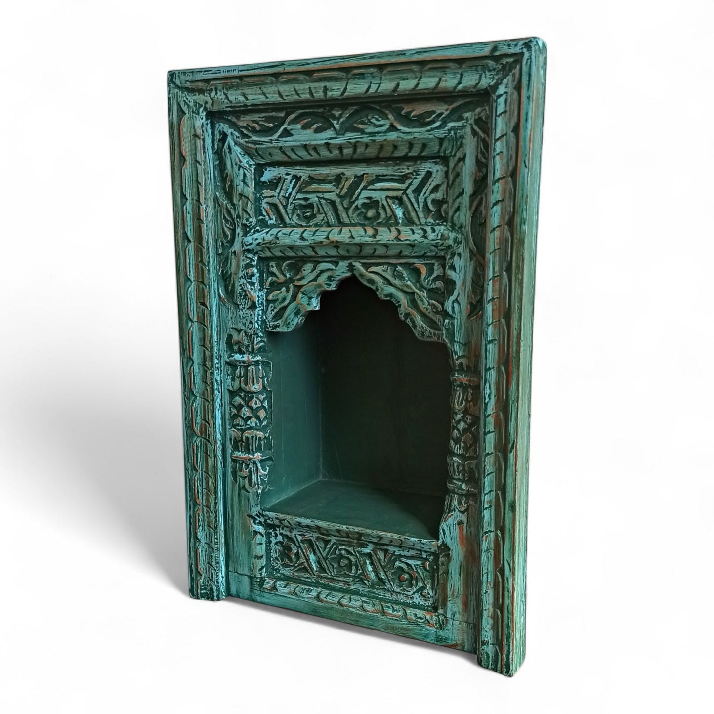 hand carved wall decor wood jarokha wall shelf