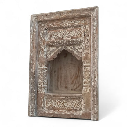 Hand Carved Wall Decor Wood Jarokha Wall Shelf