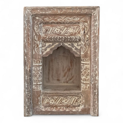 Hand Carved Wall Decor Wood Jarokha Wall Shelf