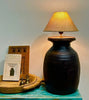 Antique Nepali Storage Pot Lamp – Unique Wooden Accent Lighting
