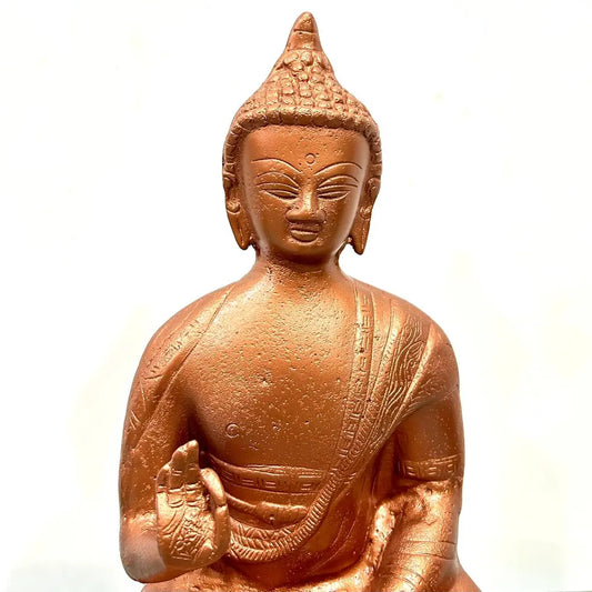 Vintage Bronze Finish Buddha Statue | Handcrafted Decorative Idol