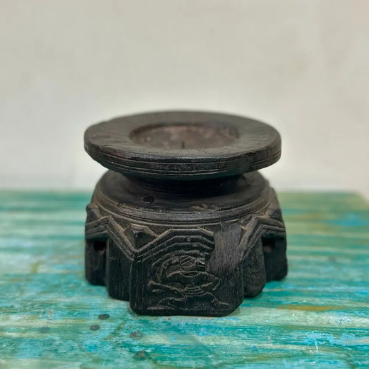Vintage Wooden Seeder Candle Holder