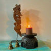 Vintage Wooden Seeder Candle Holder