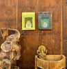 Hand-Painted Wooden Jharokha Wall Frames – Traditional Floral Window Art (Set of 2)