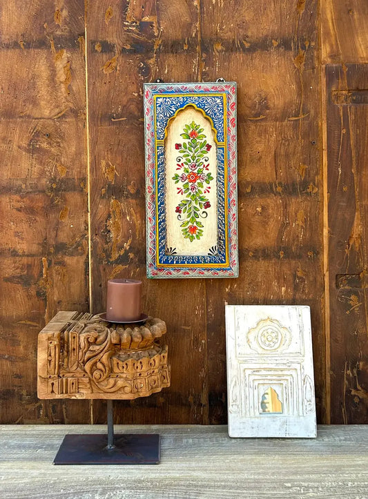 Hand-Painted Traditional Floral Wooden Wall Frame