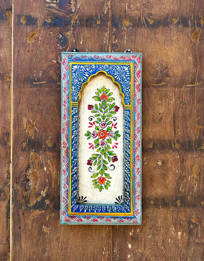Hand-Painted Traditional Floral Wooden Wall Frame